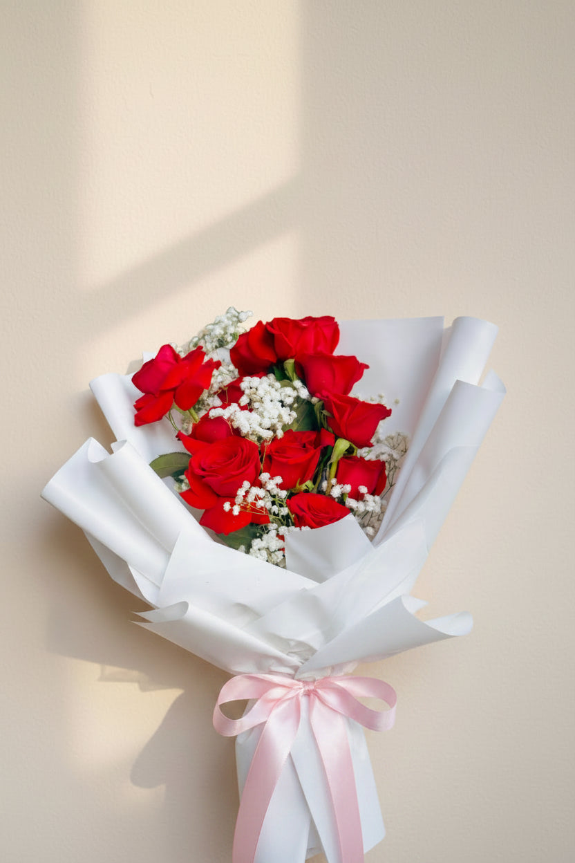 One Dozen Red Roses Gift Bouquet
