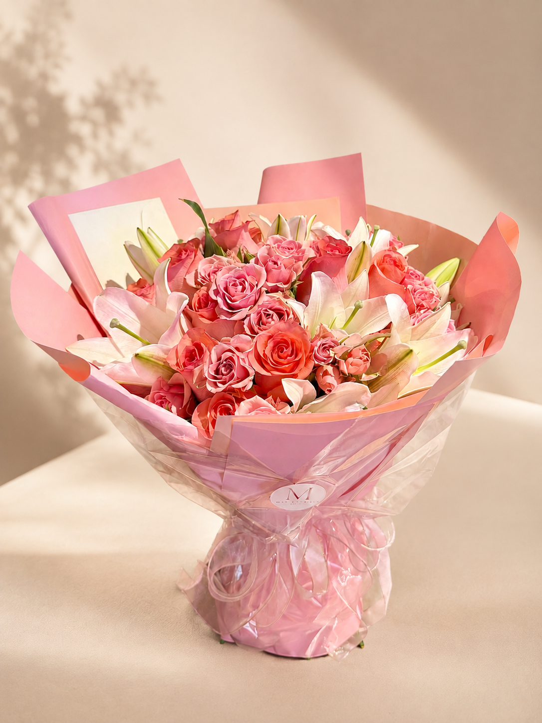 Pink Rose & Lily Luxury Bouquet