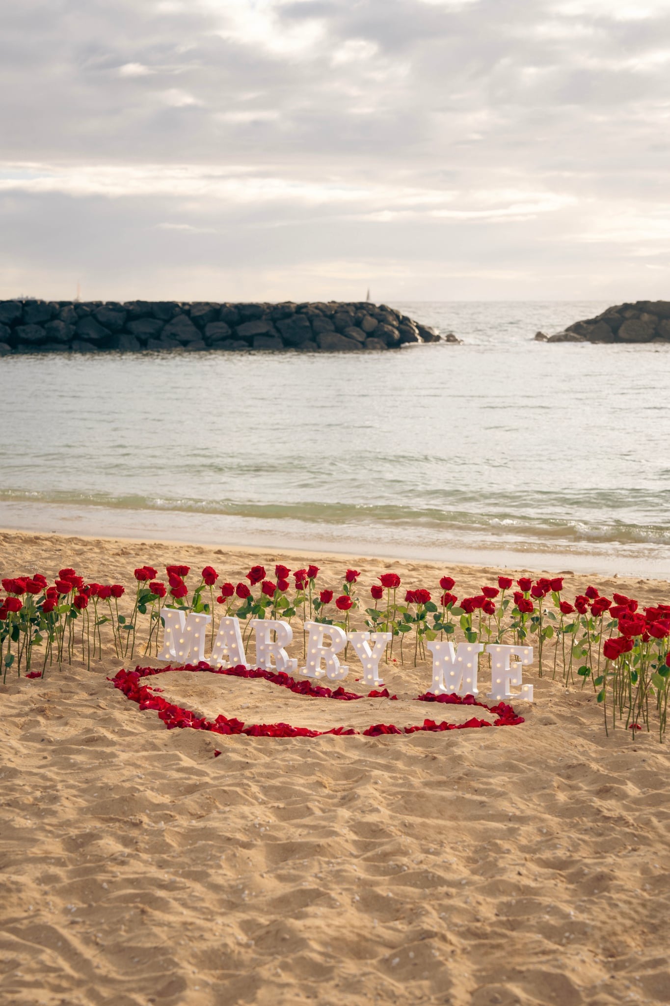 Romantic Beach Proposal